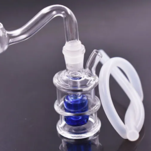 Mini Glass Water Pipe (Colorful Birdcage Inline Perc Dab Rig for Smooth Hits)