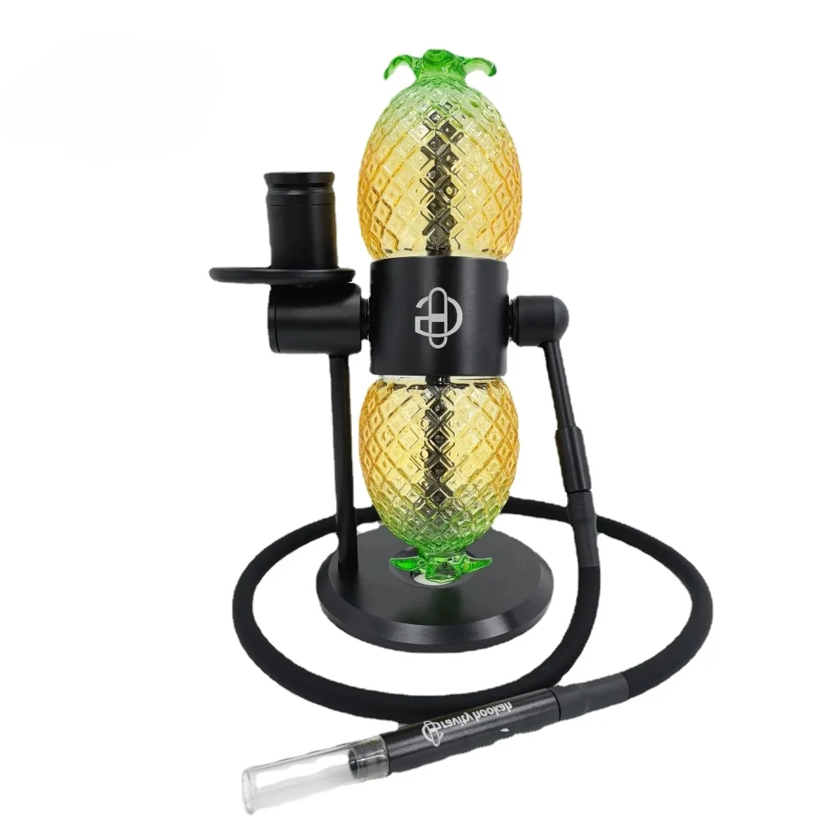 Pineapple Style Gravity Hookah Shisha Set with Tobacco Bowls Water Pipe Cigarette Holder Narghile Complete for Gift Kit